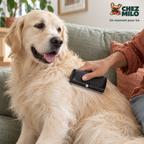 Un moment de brossage avec un golden retriever