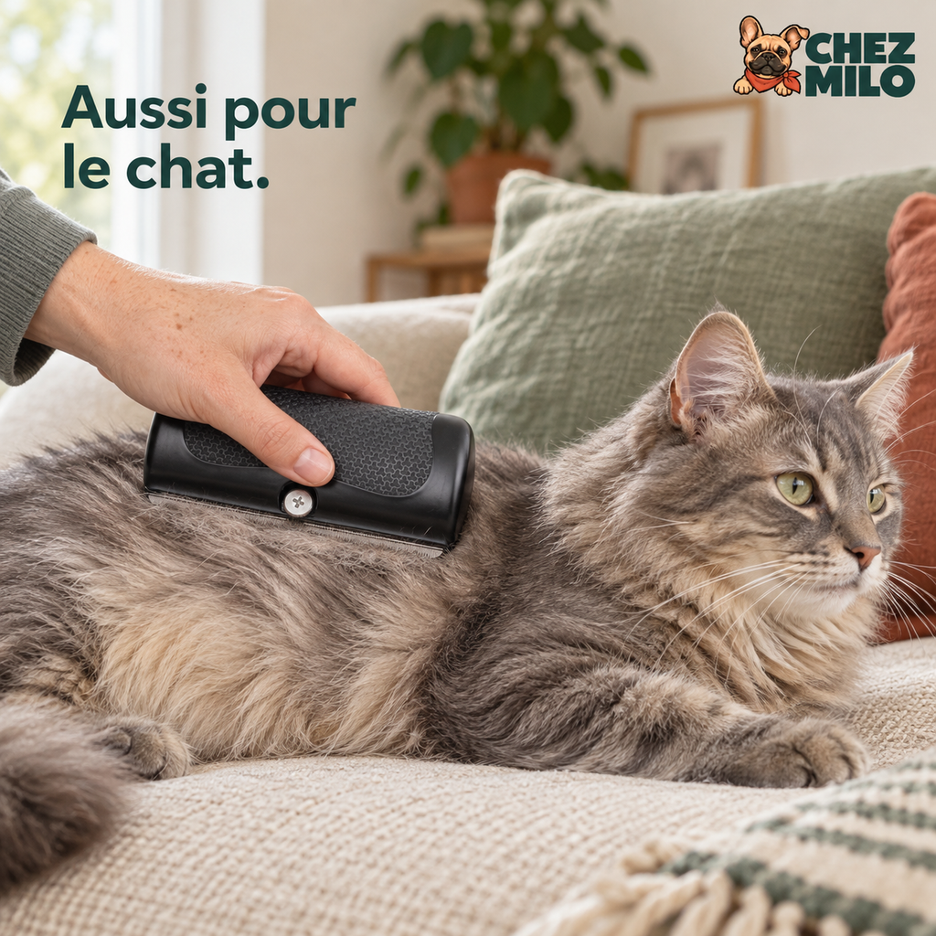 La brosse de mue aussi pour le chat