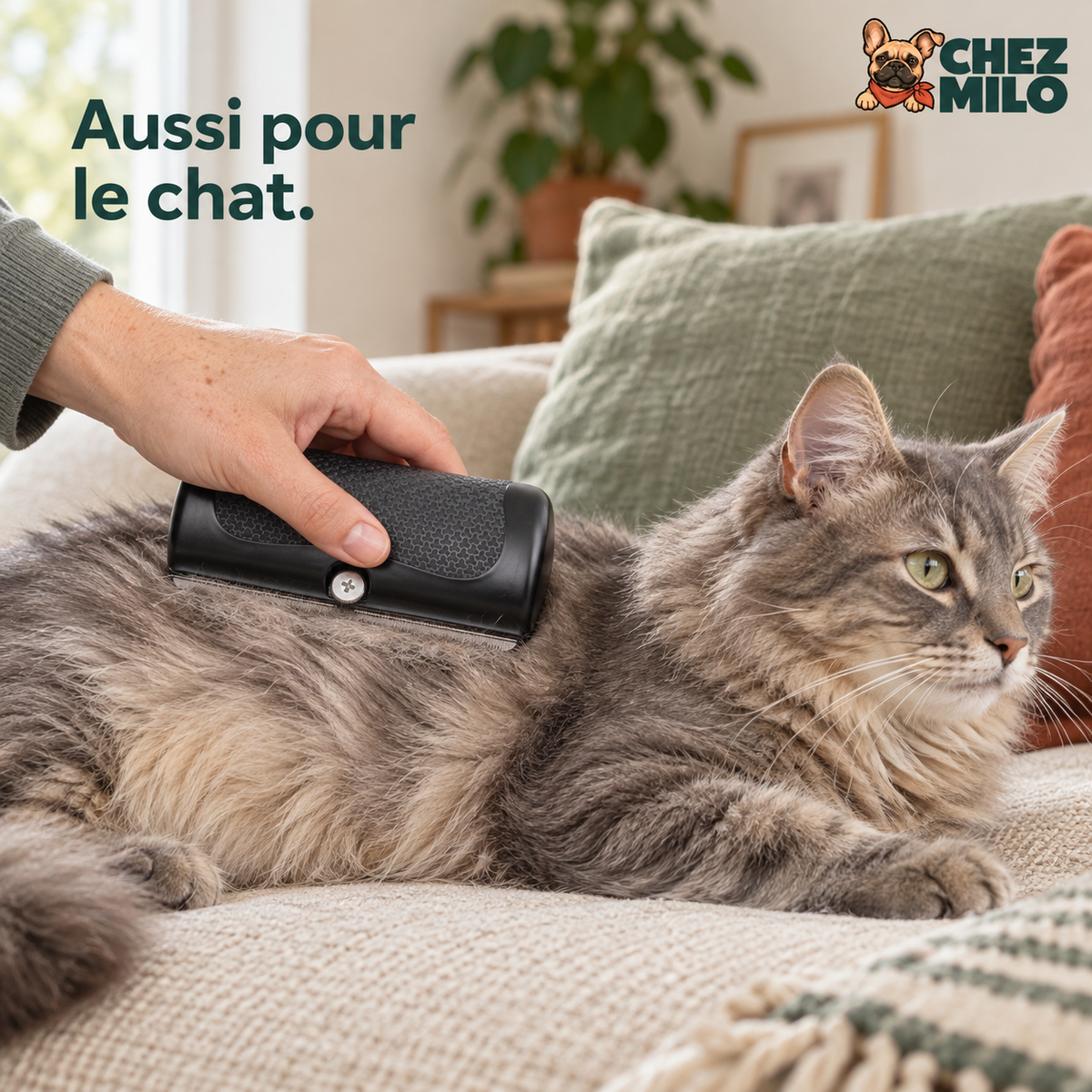 La brosse de mue aussi pour le chat