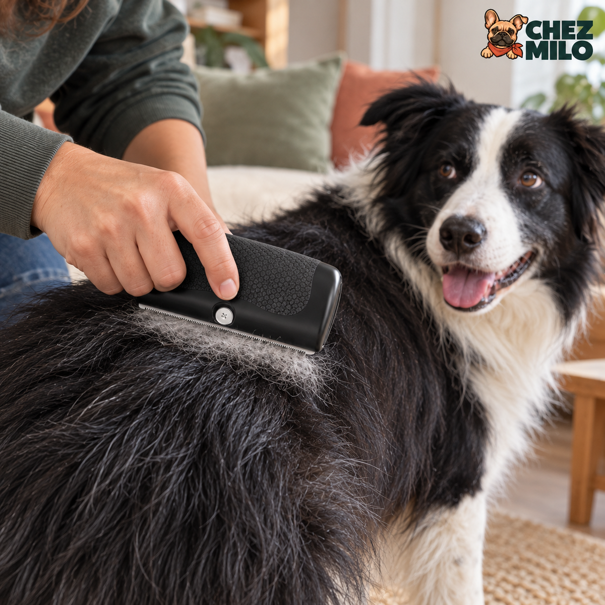 Sous-poil retiré d’un border collie